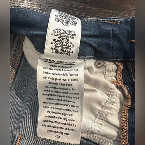 Good American Good Legs Cropped Skinny Jeans - size 25/0 - excellent condition! - Picture 8 of 14